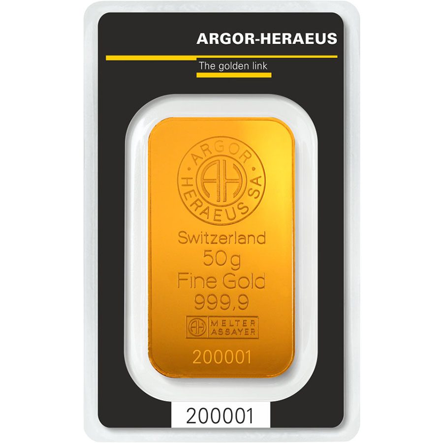 Lingote  Argor-Heraeus Classic 50g