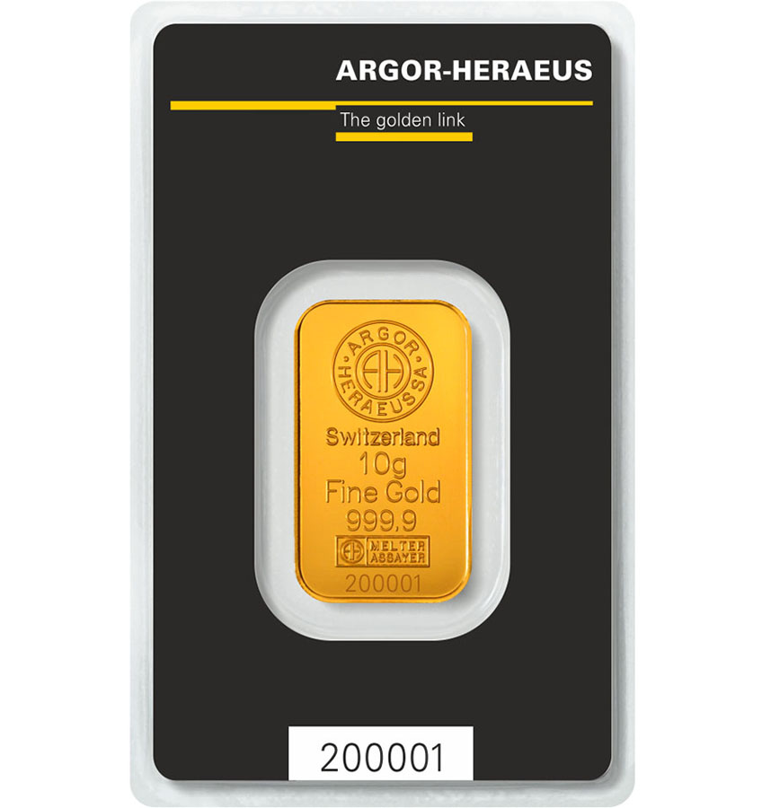 Lingote Argor-Heraeus Classic 10g
