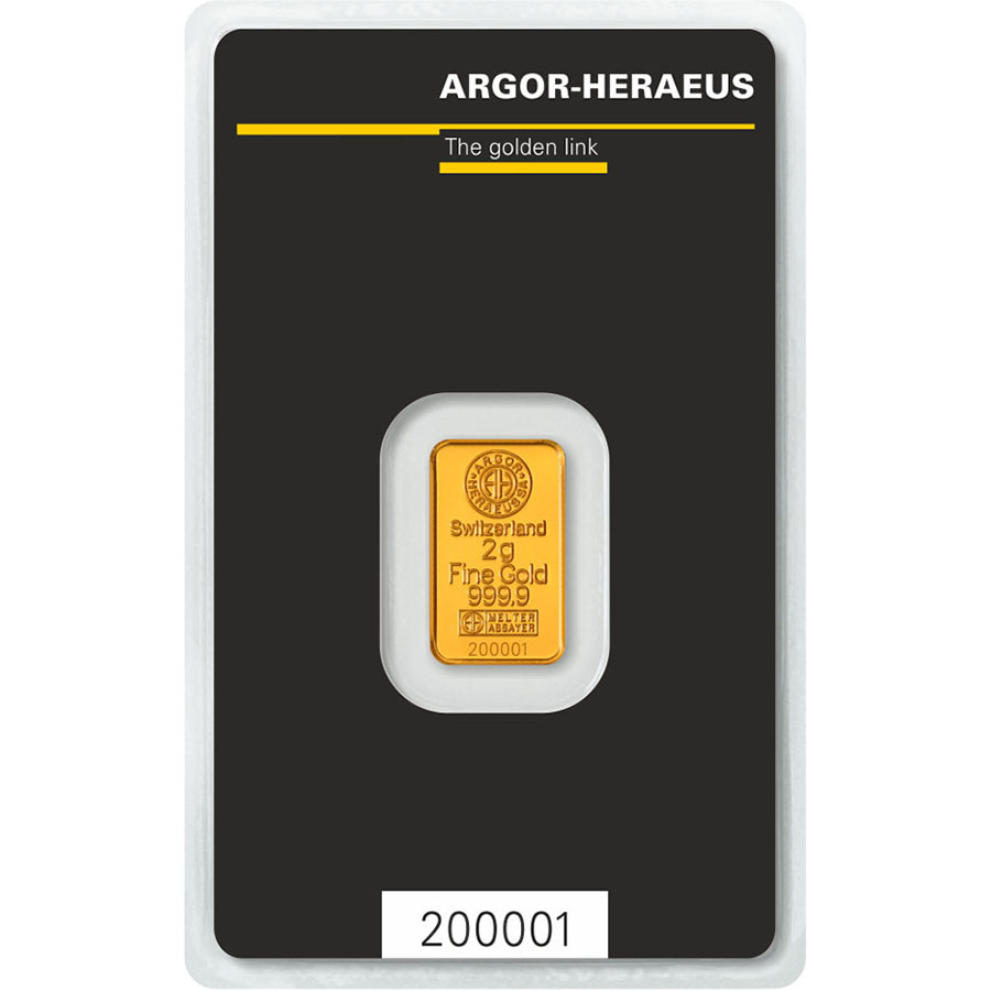 Lingote  Argor-Heraeus Classic 2g